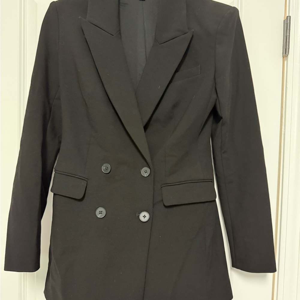 Express Black Double-Breasted Blazer